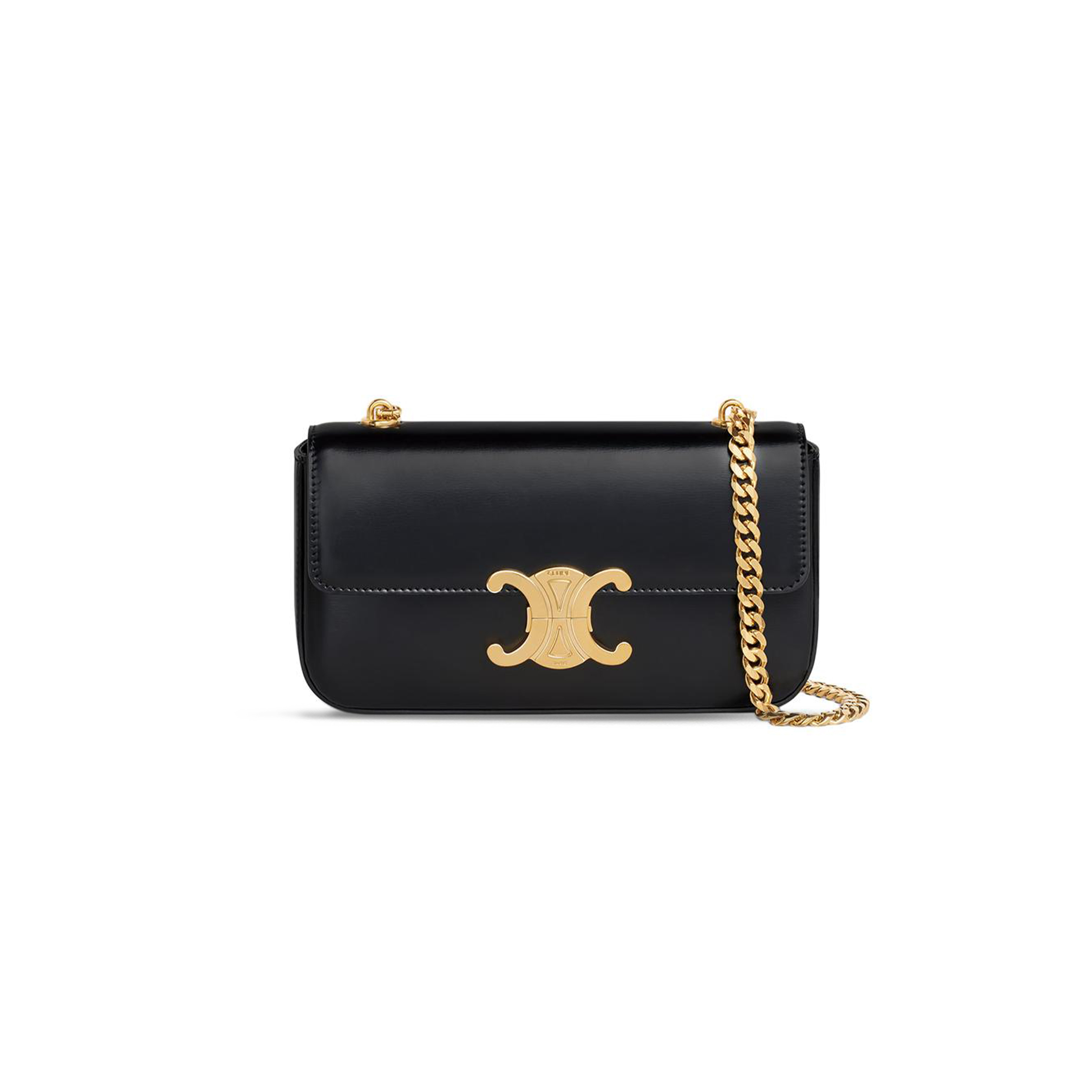 Ce**e chain shoulder bag in triomphe glossy calfskin 197993bf4.38no (20.5*10.5*4cm)